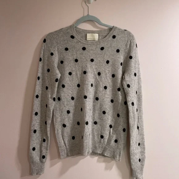 Cynthia Rowley 100% Cashmere Dot Sweater Medium - Picture 3 of 5